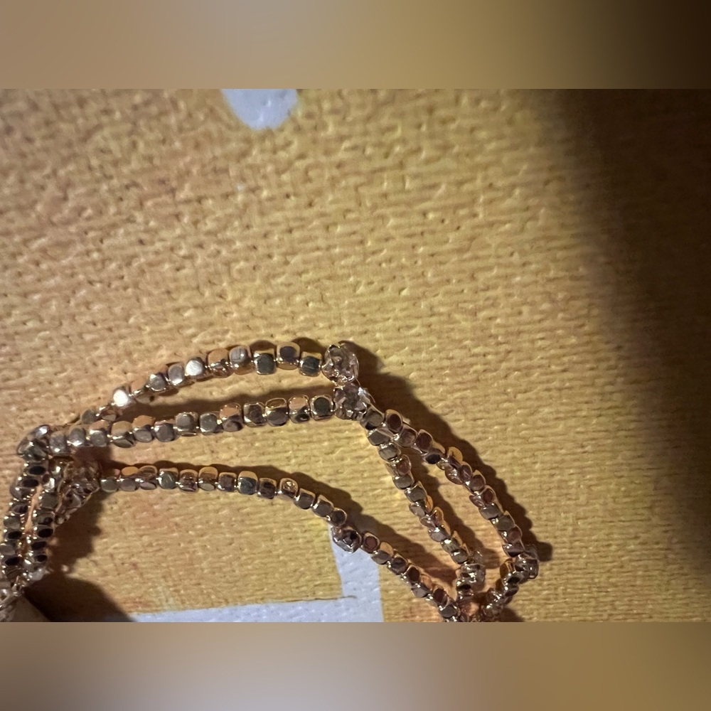 Anthropologie Beaded Stone Layered Bracelet - NWT - Gold - Picture 11 of 15